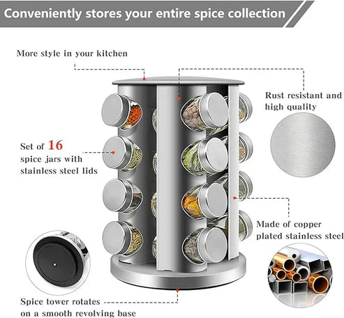 16-Jar Spice Storage meeremporium